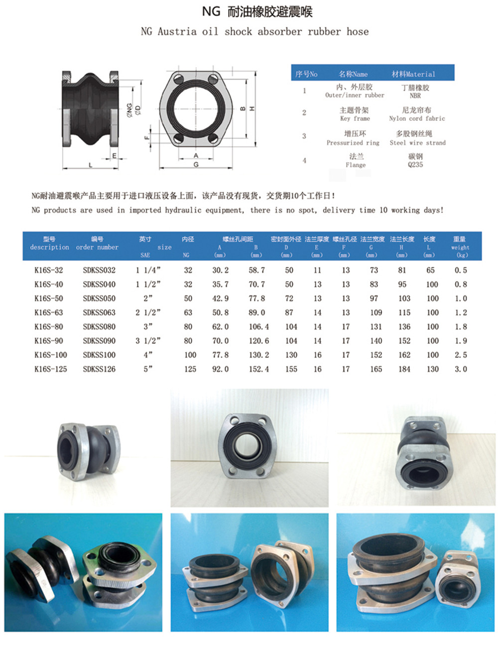 国产精品无码性爱视频 NG菱形法兰橡胶膨胀节参数表